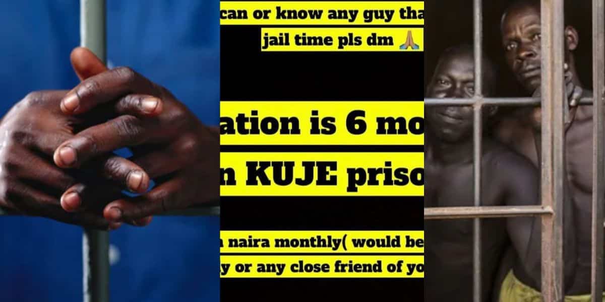 "₦1 million monthly to go to jail" - Viral Kuje prison job offer stirs massive reactions online