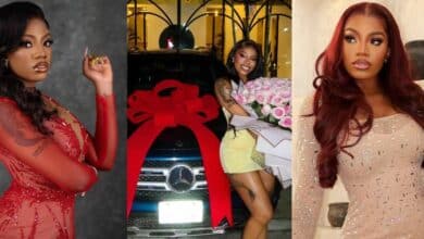 Angel Smith flaunts adorable photos of her newly acquired car gift from bae