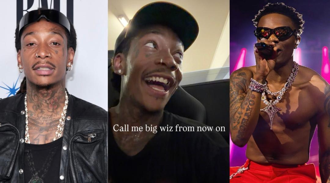 “Call me Big Wiz from now on” – American rapper, Wiz Khalifa hijacks Wizkid’s trademark name