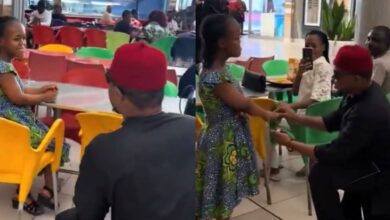 Public proposal sparks debate as man get down on one knee for partner