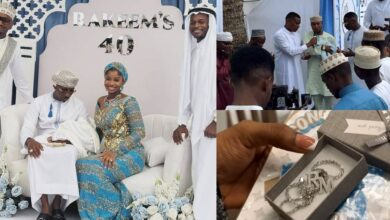 Fans gift Priscilla, Juma Jux's baby 18 karat gold on naming ceremony