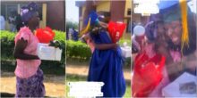 "I know how you wished she was here” - Lady dresses like best friend’s late mum to surprise her on convocation day