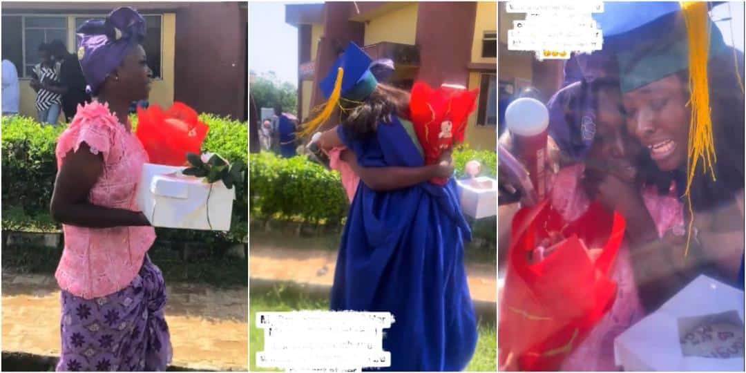 "I know how you wished she was here” - Lady dresses like best friend’s late mum to surprise her on convocation day
