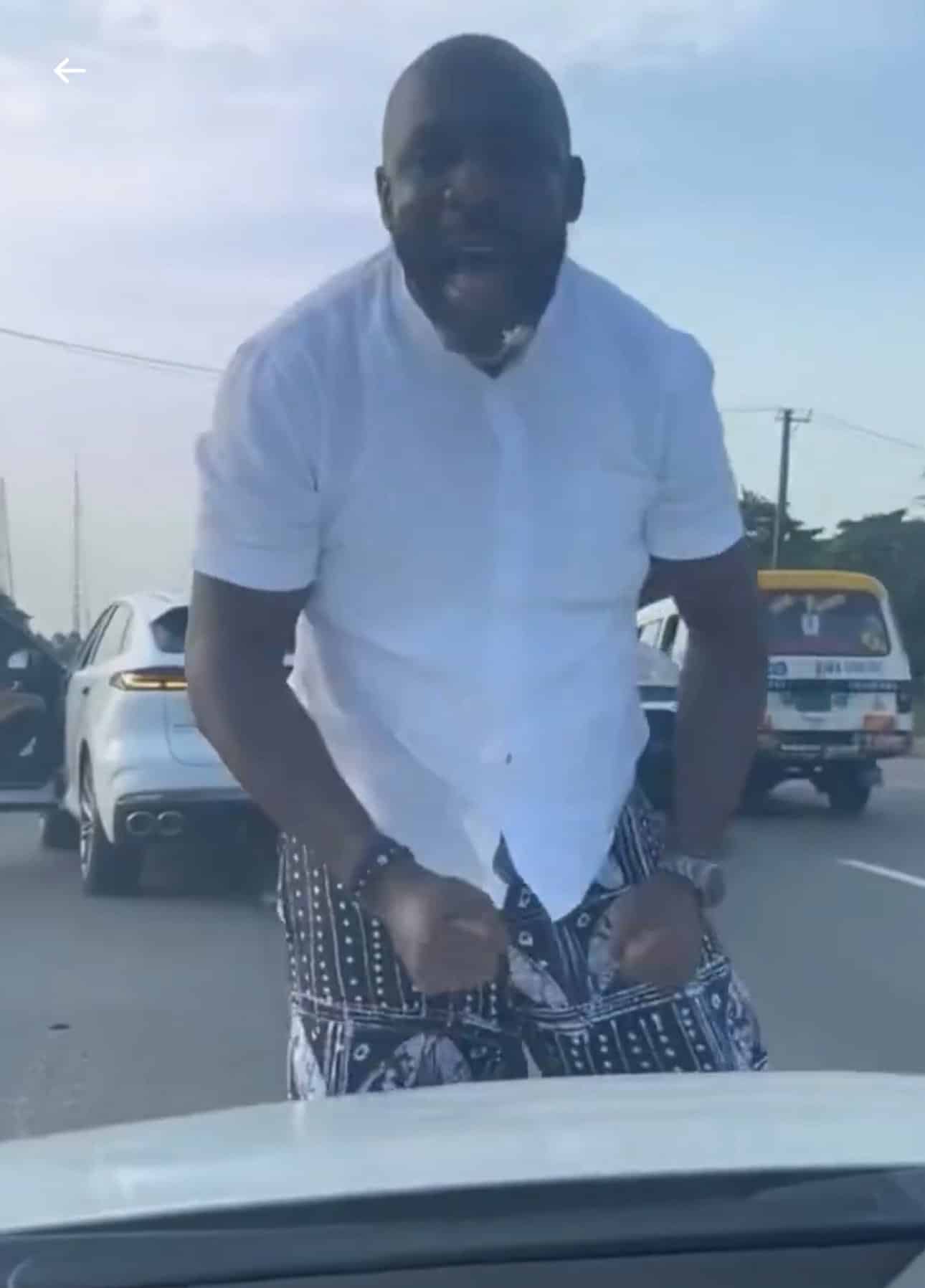 Man cries out after SUV driver allegedly vandalized his car over driving dispute