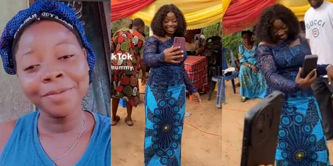 Lady marries via video call as husband unable to attend watches her online