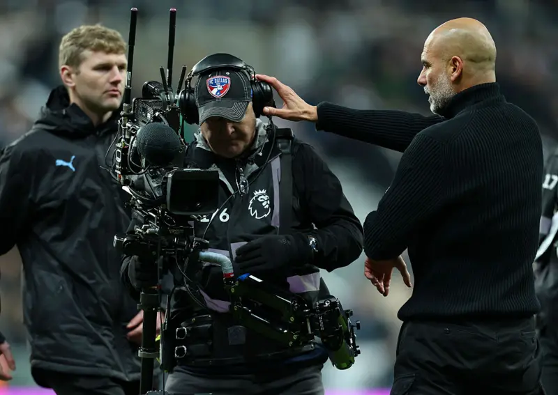 'I feel embarrassed' - Guardiola apologises for clash with cameraman in Newcastle defeat