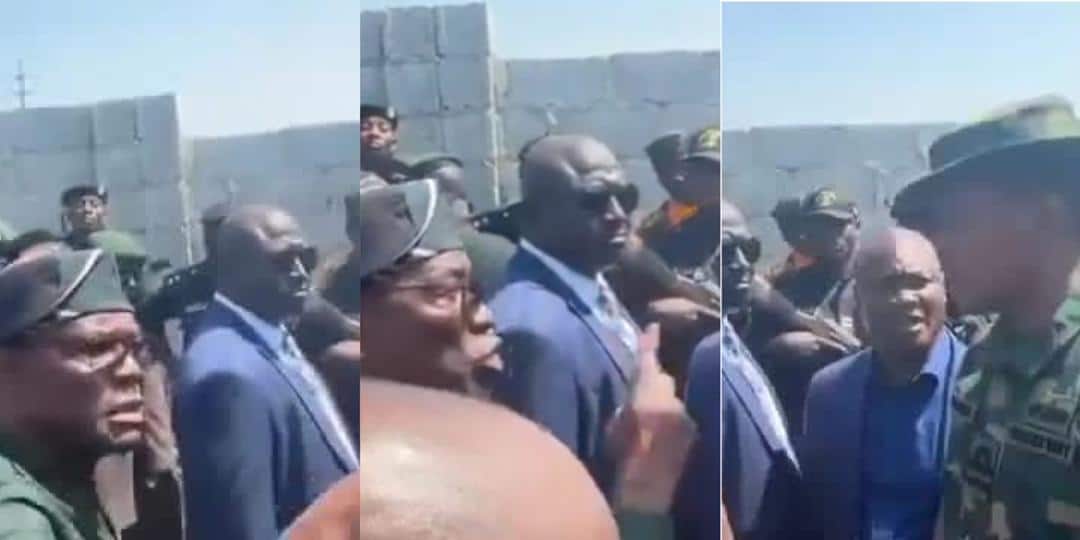 Dramatic moment in Abuja as soldiers block Wike from entering FCT land, minister loses cool