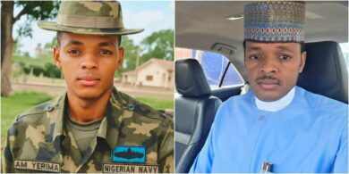 Nigerians react as viral Naval officer Yerima makes first post on Instagram days after face-off with Wike