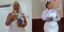 Lady who dressed as a bride during Hallelujah Challenge finally gets married