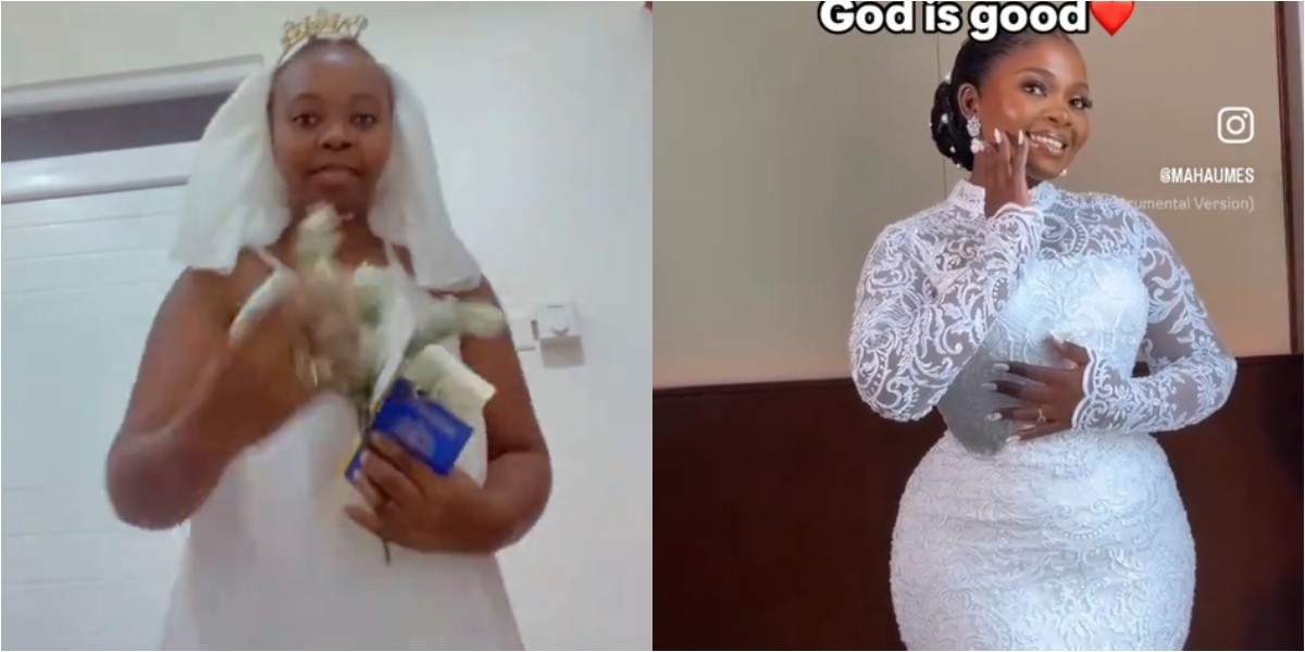 Lady who dressed as a bride during Hallelujah Challenge finally gets married
