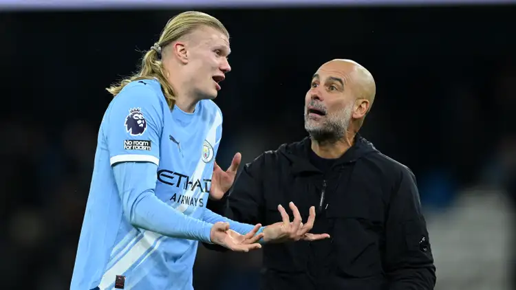 Guardiola explains heated post-match exchange with Haaland after Man City edge Leeds