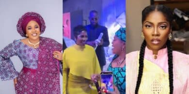 Toyin Abraham and Tiwa Savage’s funny moment at event goes viral