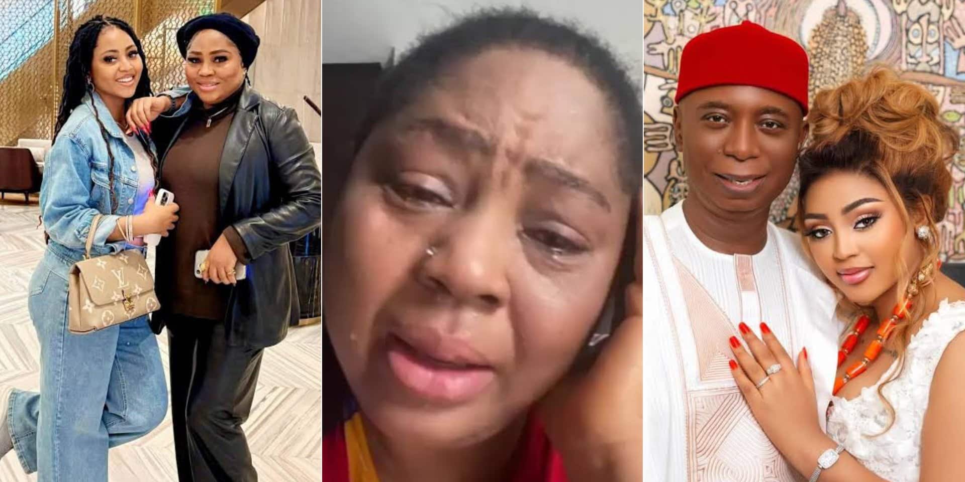 "Regina Daniels spend K on your campaign; we've been trying to cover your shame" – Regina Daniels' mother shades Ned Nwoko