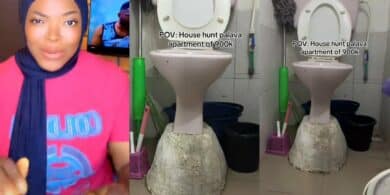 Lady baffled as she shows off unusual toilet WC she saw during house hunt