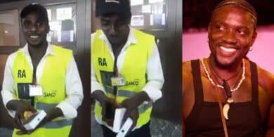 Airport staff celebrates as VeryDarkMan gifts him iPhone after boss smashed his phone during filming