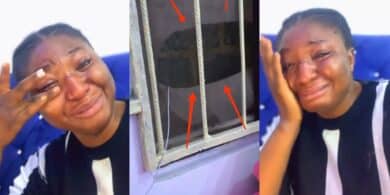 Lady in tears as phone is stolen through window less than 24 hours after moving into new apartment