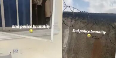 Lady shocked as police jump electric fence, forcefully enter compound during early morning raid