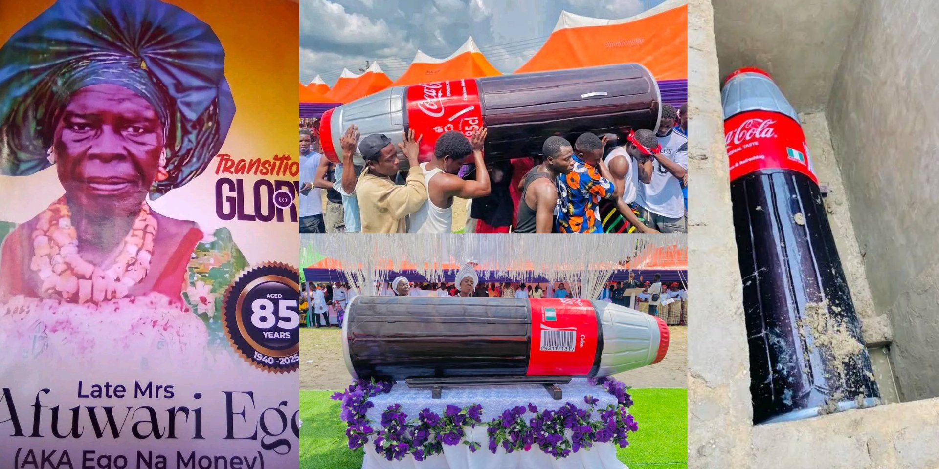 85-year-old Bayelsa woman laid to rest in Coca-Cola bottle-shaped casket