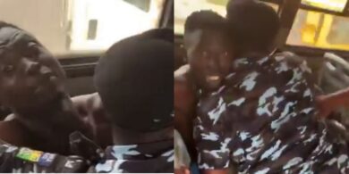 Outcry as Lagos policeman assaults bus conductor in broad daylight