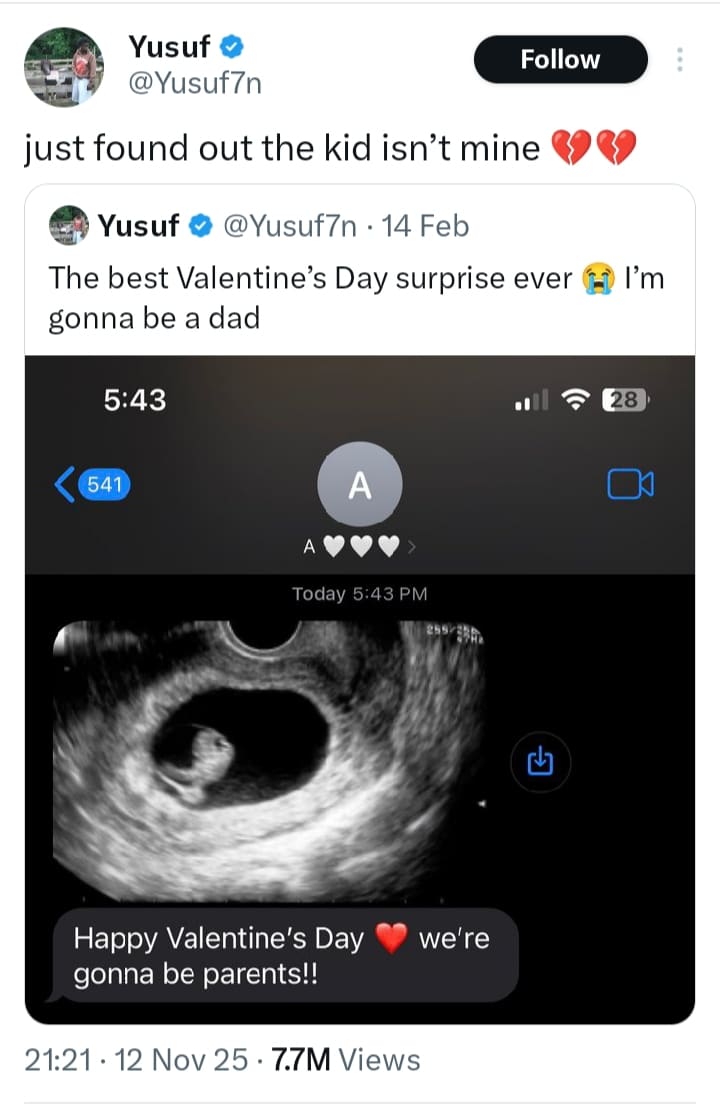 Man heartbroken as he discovers that he's not the father of his baby