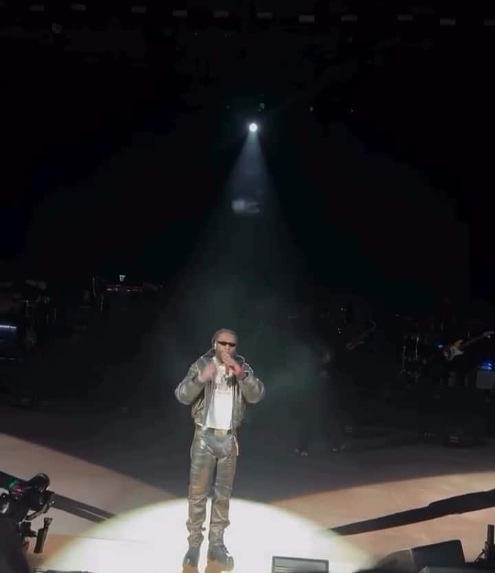Moment Burna Boy Stops Performance, Tell Fan to Take Sleeping Girlfriend Home at Denver Concert