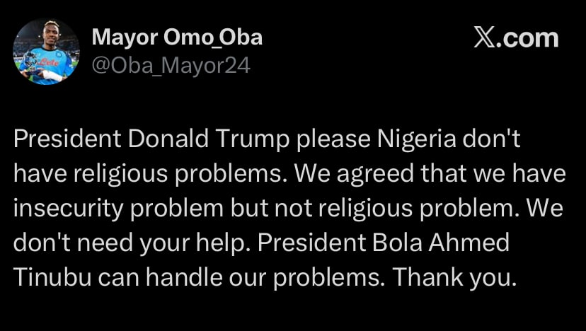 Man writes Trump amid military threats, tells him to back off, says Tinubu can handle Nigeria