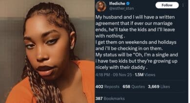"If our marriage ends, he’ll take the kids and I’ll leave with nothing" - Lady sparks heated reactions online