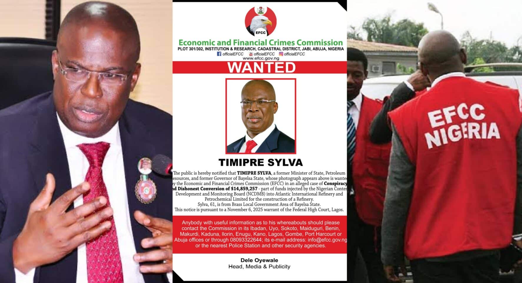 Timipre Sylva replies EFCC after being declared wanted
