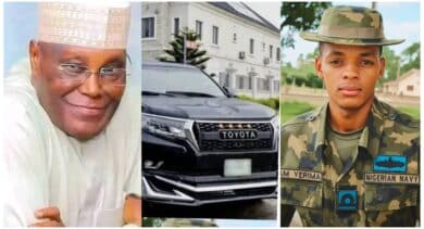 Atiku breaks silence, speaks on gifting Naval officer Yarima brand-new SUV after confronting Wike