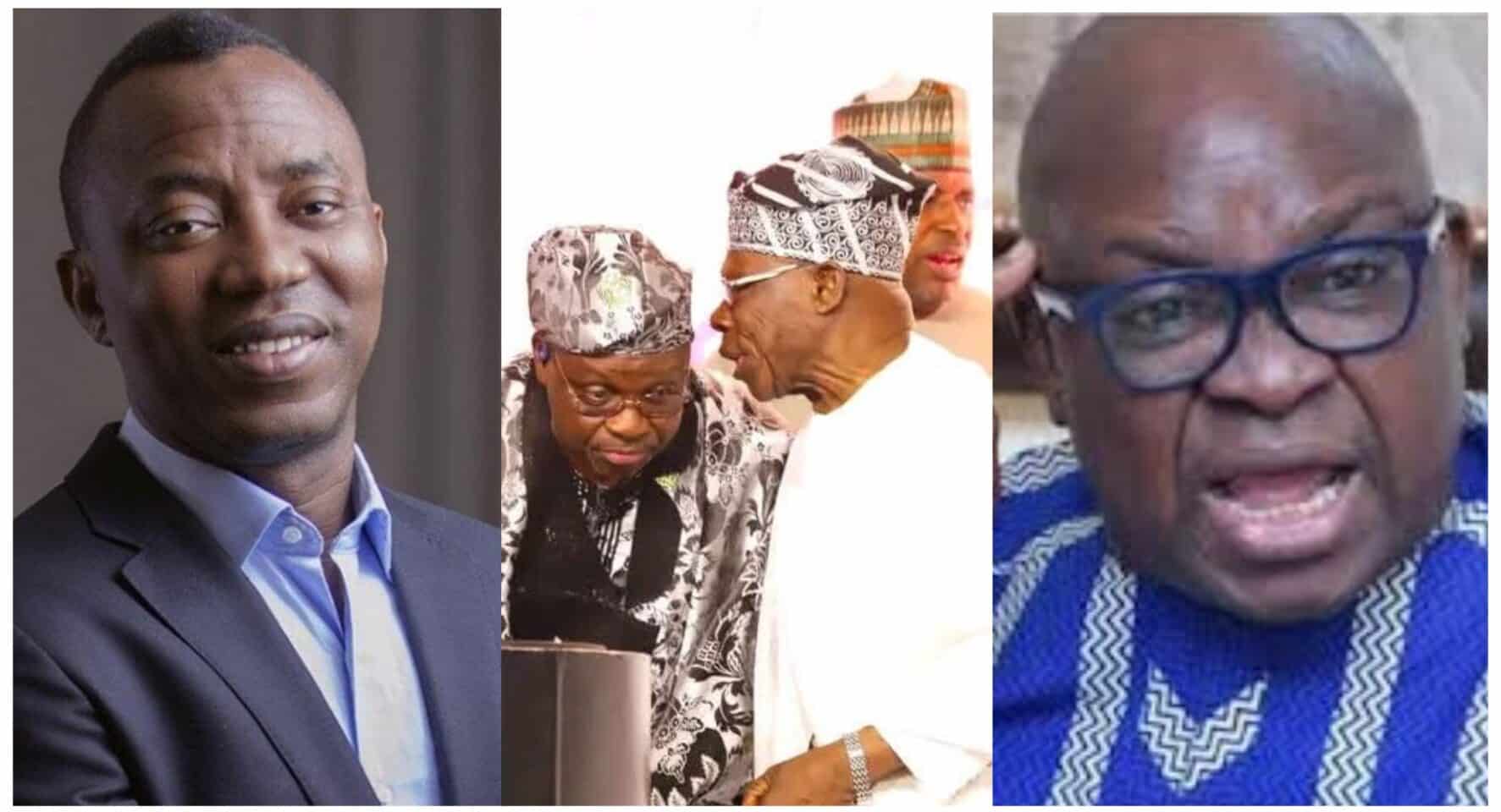 "When 2 deputy devils jam each other" - Sowore reacts as Fayose insults Obasanjo