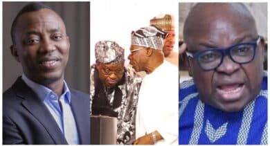 "When 2 deputy devils jam each other" - Sowore reacts as Fayose insults Obasanjo