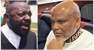 Nnamdi Kanu's lawyer sends message to lawyers, IPOB, others as court delivers judgment