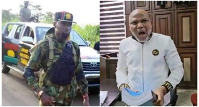 Nnamdi Kanu: "I promise everyone henceforth you all shall see fire" - Biafra Army issues threat