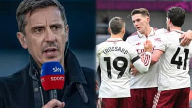 EPL: Gary Neville names 'only' team that can deny Arsenal title this season