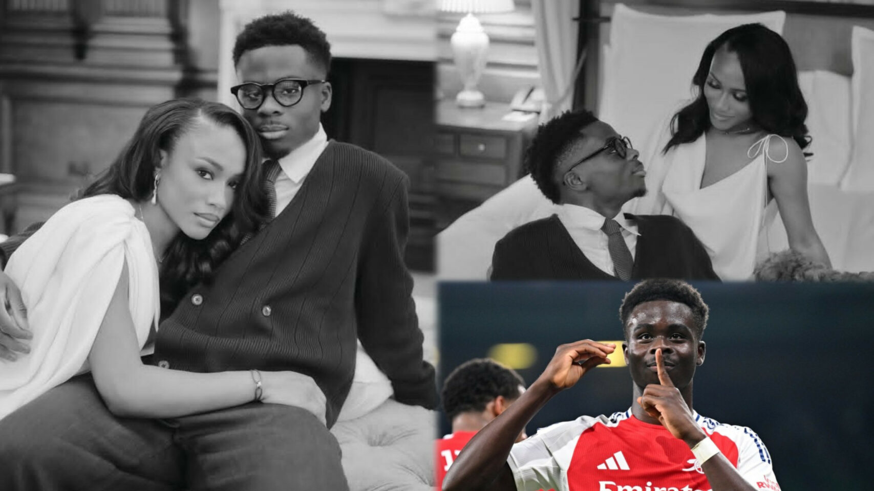 Bukayo Saka announces engagement as Arsenal winger, Tolami Benson share first images