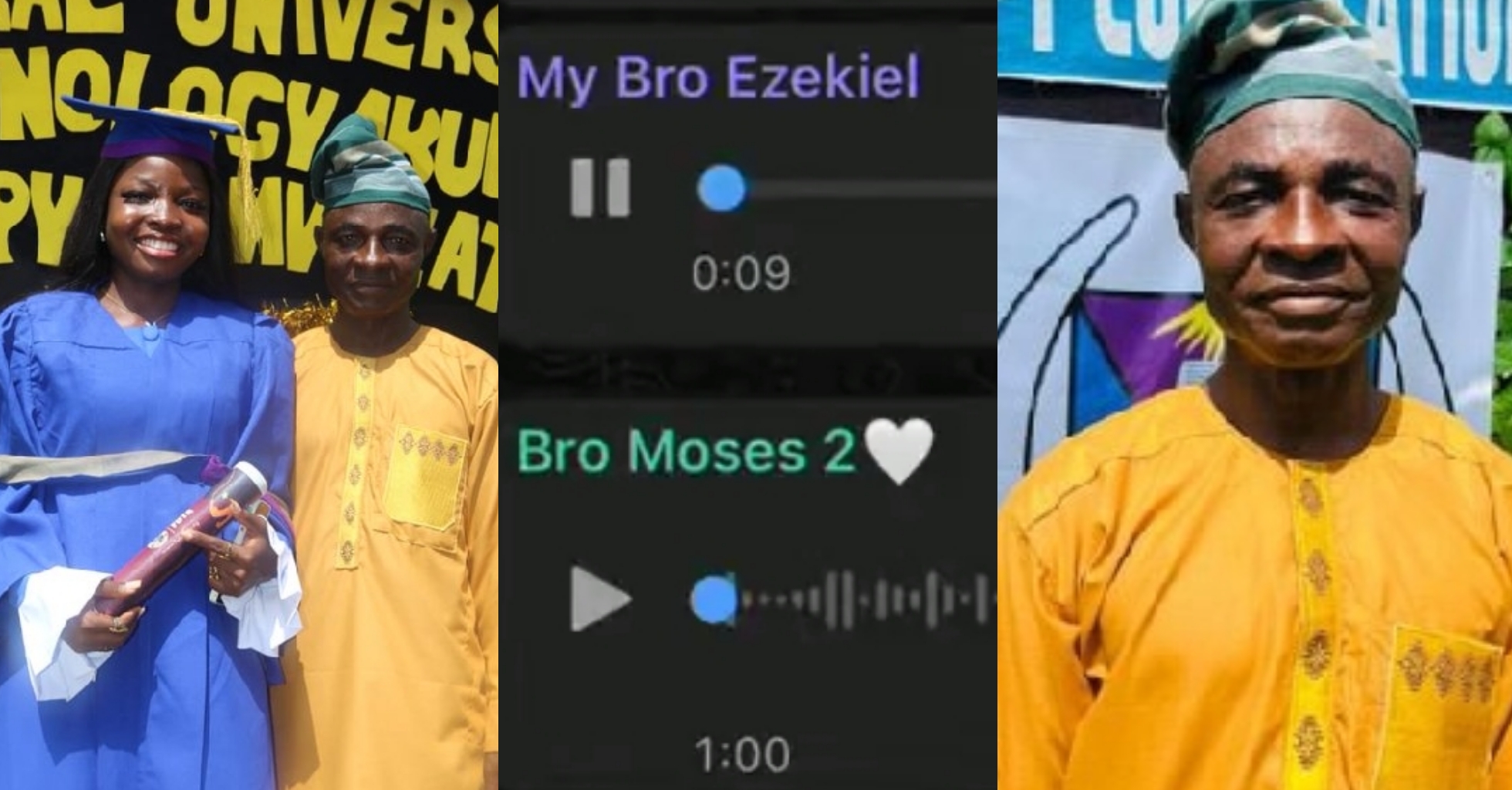 “We’re in the bush”- Lady shares audio with kidnappers who abducted her father while returning from her convocation