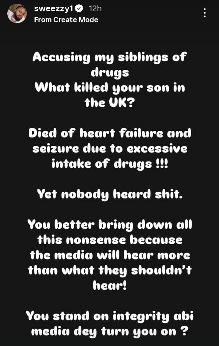 Sweezy Instagram post