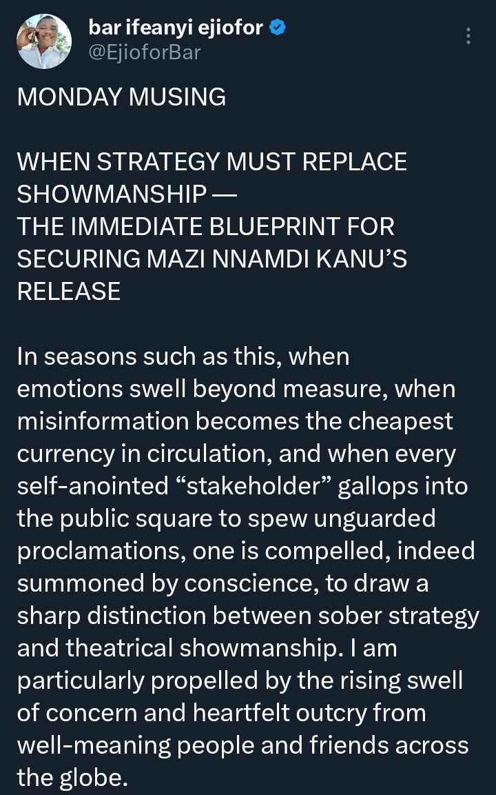 Nnamdi Kanu: Any Appeal Without Political Alignment is Dead on Arrival – IPOB Lawyer Warns 3 Screenshot 20251124 104426 1