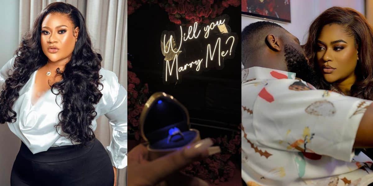 "Fastest yes ever" - Nkechi Blessing announces engagement with mystery man