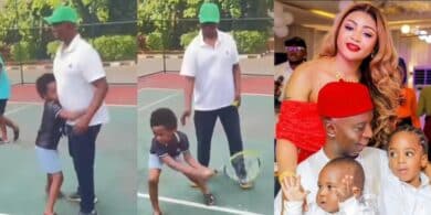 Ned Nwoko shares sweet moments with Regina Daniels' kids amid marital drama