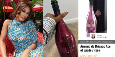 Diana Eneje reacts after painter drinks ₦950K wine, hides bottle in her wardrobe