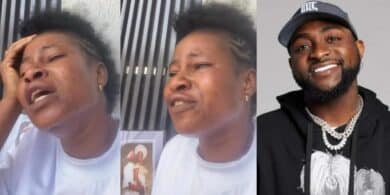 "I came from Benue" – Lady cries bitterly after Davido drove past her outside his home, despite waiting for a week