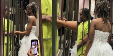 "I found a good man" - Bride marries prisoner fiancé in jail, photos go viral