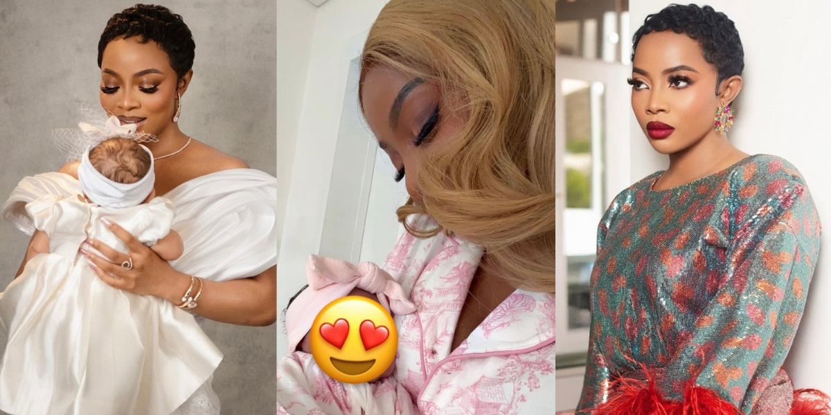 "Why I don't necessarily bath my newborn every day" - Toke Makinwa