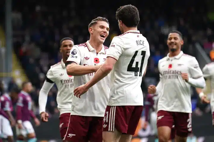 Gyokeres, Rice shine as Arsenal cruise past Burnley
