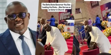Delta Governor Sheriff Oborevwori serves as church usher in viral video