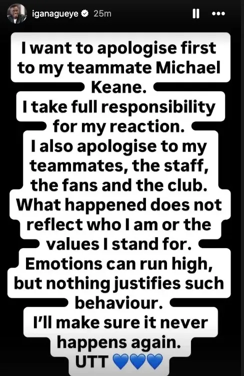 EPL: Idrissa Gueye issues 60-word apology after red card incident