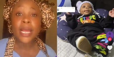 Lady cries out as she gives birth to baby boy after scan made her buy clothes for baby girl