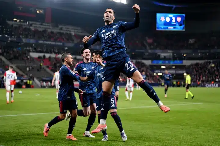 UCL: Merino shines as Arsenal thrash Slavia Prague to extend winning run