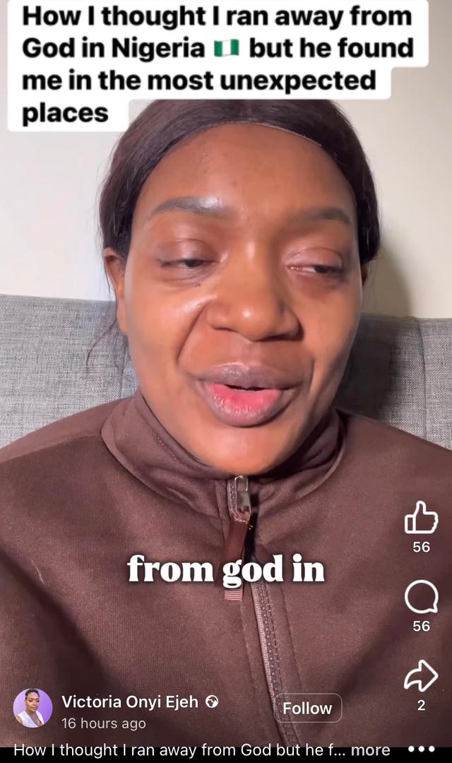 Nigerian atheist lady converts back to 'Christianity' after moving abroad